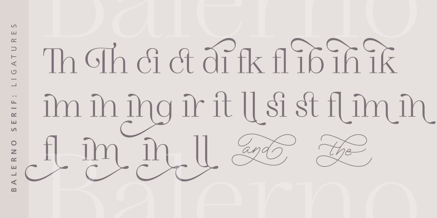 Пример шрифта Balerno Serif Free
